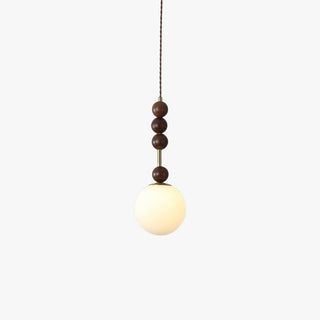 Norn Suspension Verre Perles en Bois