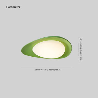 Blex Plafonnier Vert & Beige en Forme de Galet