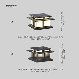 Milo Luminaire Extérieur sur Pilier Solaire / Câblé