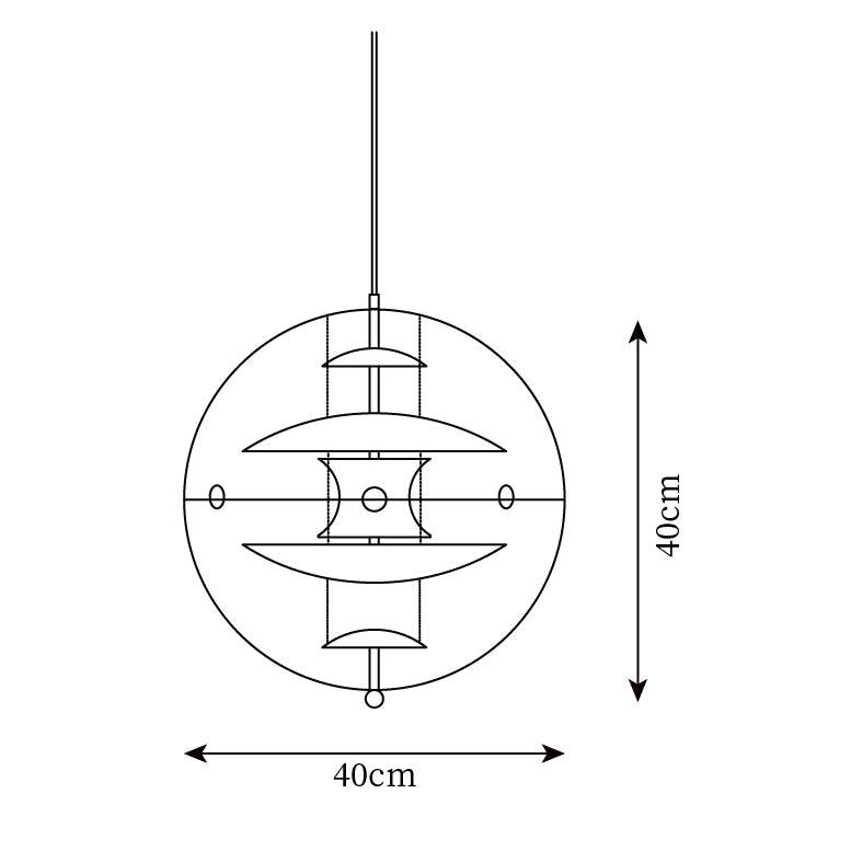 Pendant Lamp Floating Geometric Layers Clear Globe Futuristic Modern-Neutral Decor