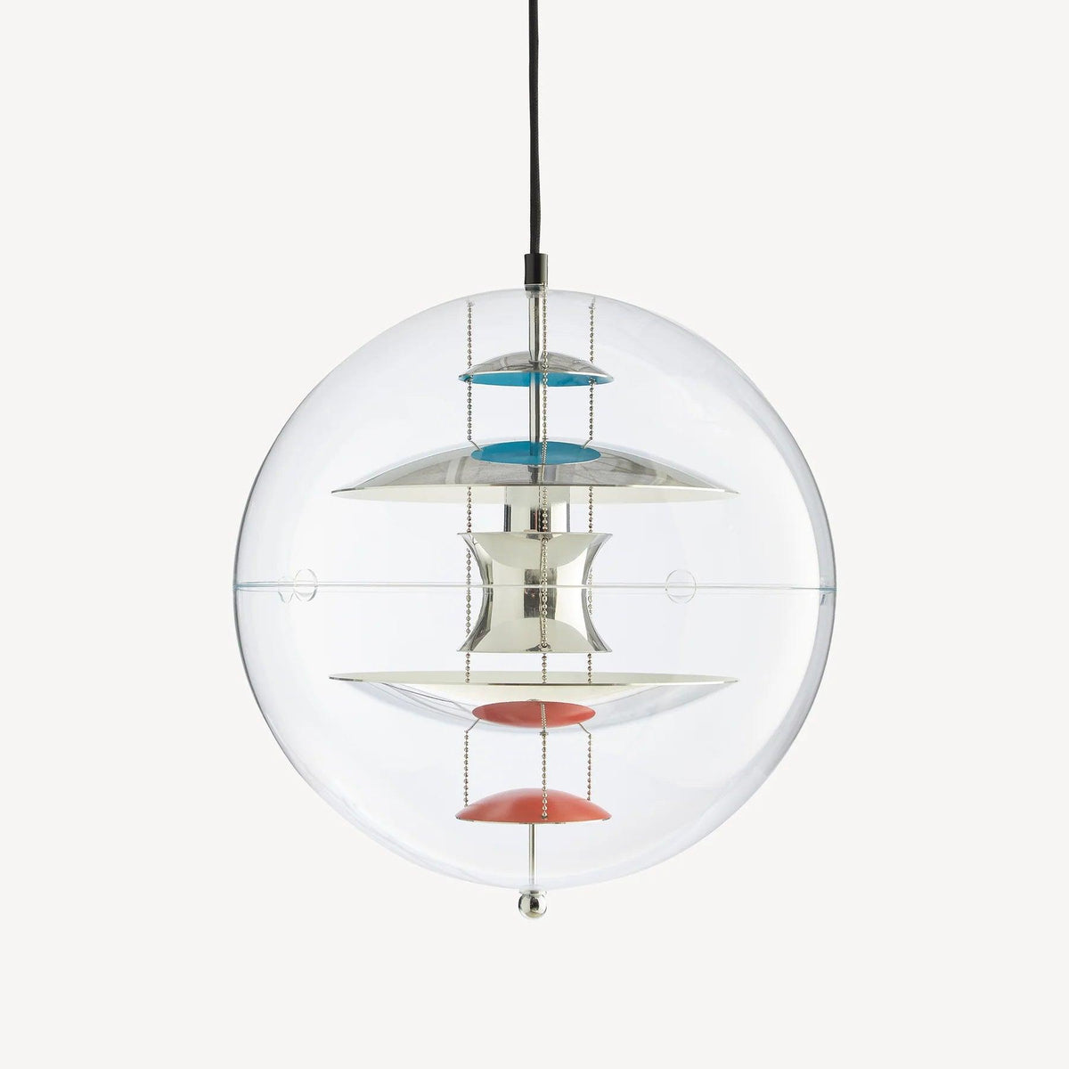 Pendant Lamp Floating Geometric Layers Clear Globe Futuristic Modern-Neutral Decor