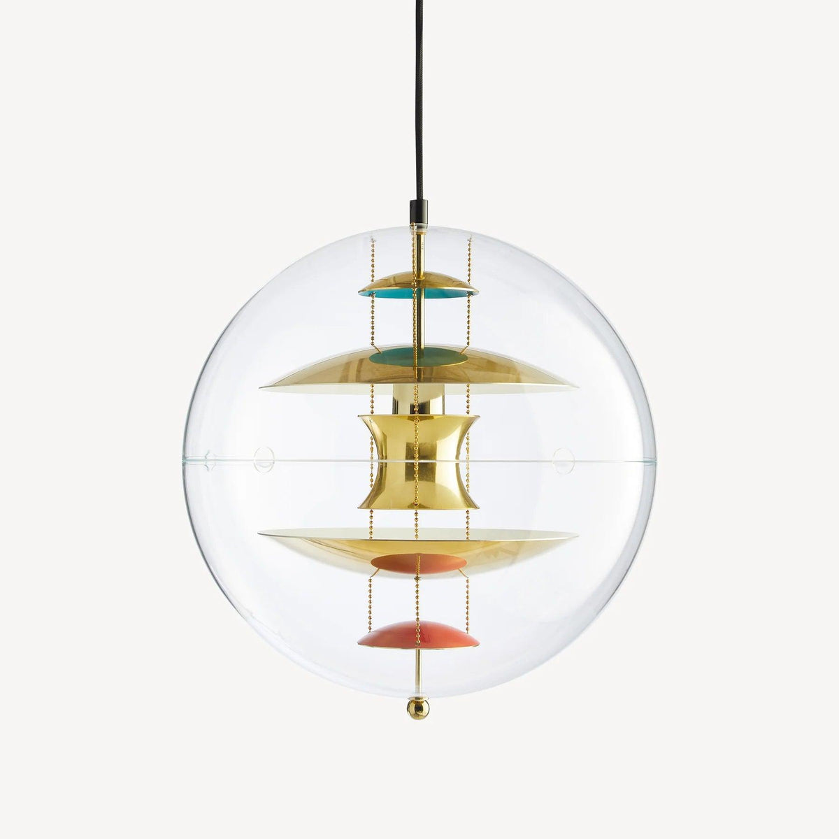 Pendant Lamp Floating Geometric Layers Clear Globe Futuristic Modern-Neutral Decor