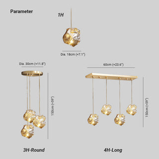 Ice Verre Suspension Luminaire Design