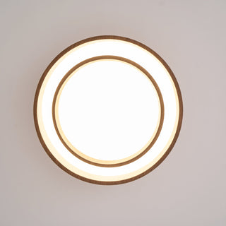 Wavin Plafonnier Double Anneaux Couleur Noyer