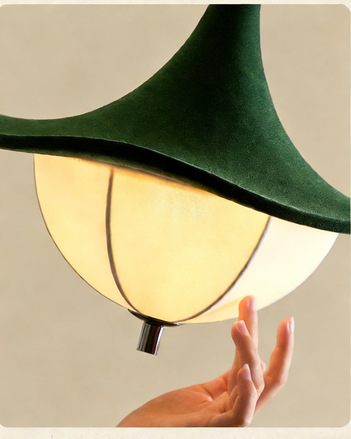 Detail shot of the Vadar Pendant Light's metal hardware.