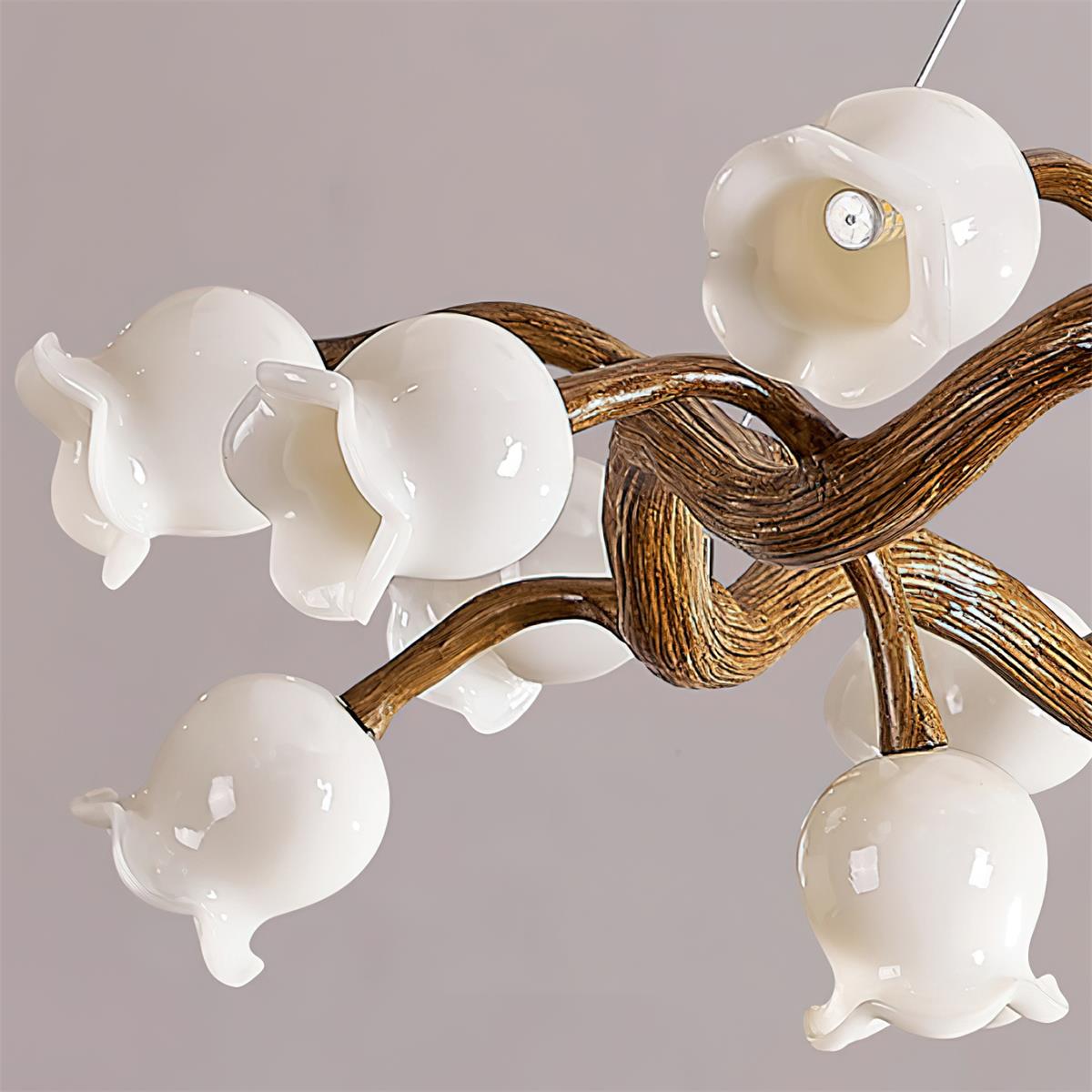 Alva Flowers Chandelier-Neutral Decor