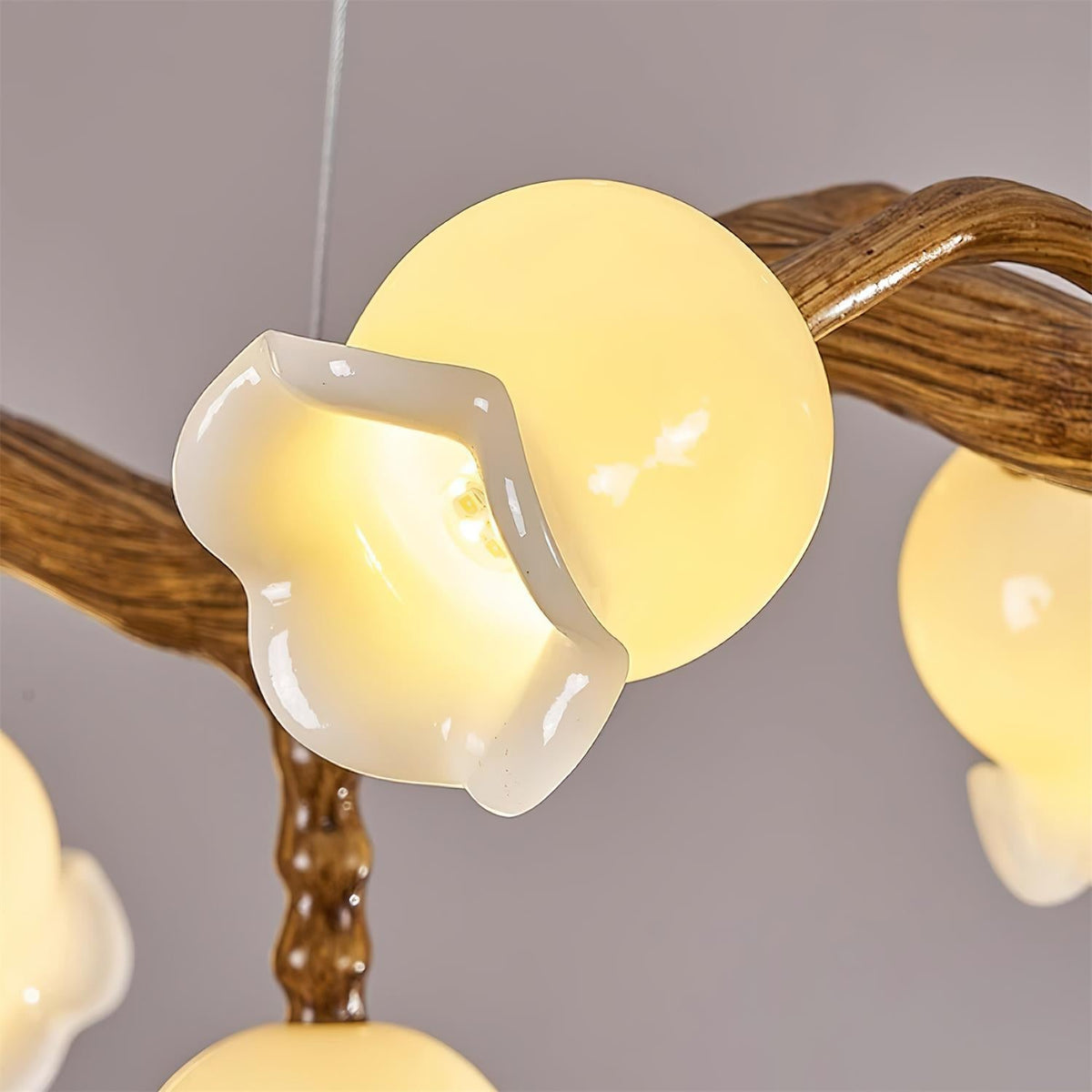 Alva Flowers Chandelier-Neutral Decor
