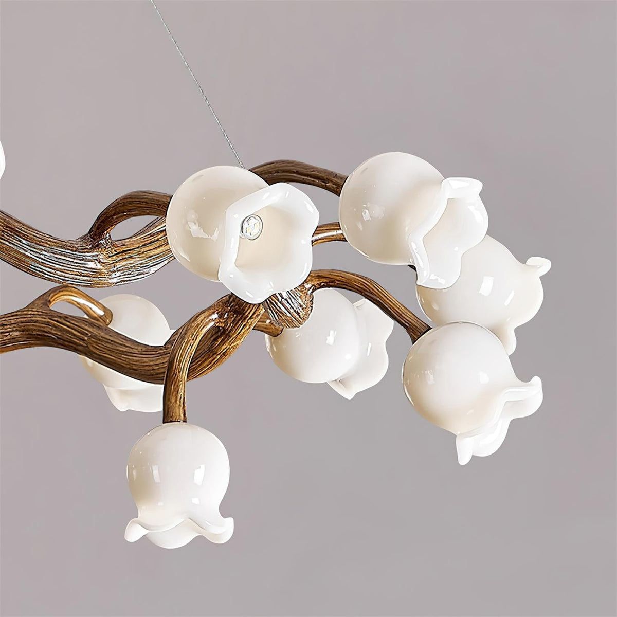Alva Flowers Chandelier-Neutral Decor