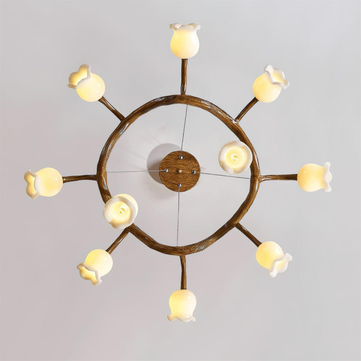 Alva Flowers Chandelier-Neutral Decor