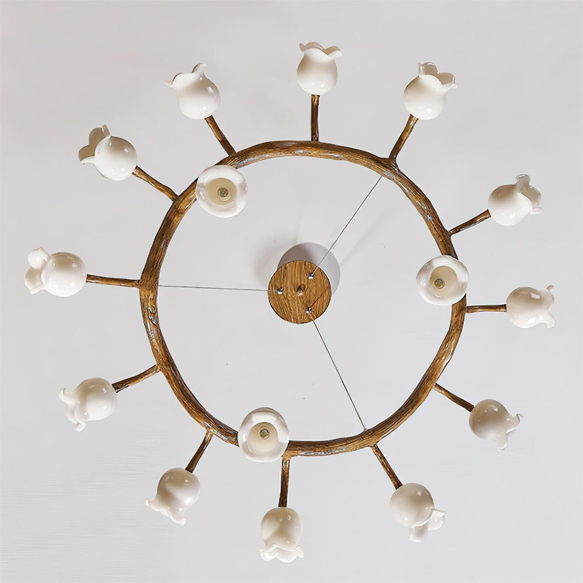 Alva Flowers Chandelier-Neutral Decor