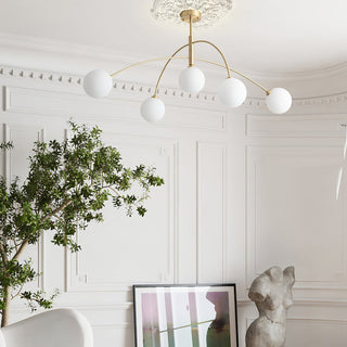Lustra Lustre Valentina Arc Laiton Élégant
