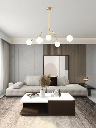 Lustra Lustre Valentina Arc Laiton Élégant