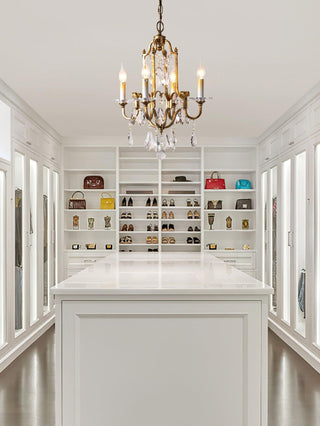Lustra Lustre en Fer Cristal Candelabre Vintage