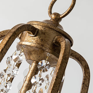 Lustra Lustre en Fer Cristal Candelabre Vintage