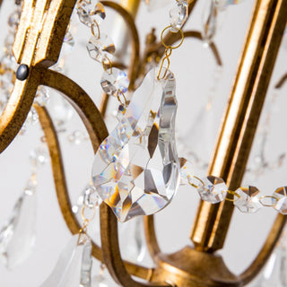 Lustra Lustre en Fer Cristal Candelabre Vintage