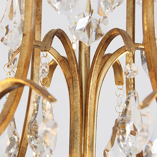 Lustra Lustre en Fer Cristal Candelabre Vintage