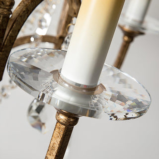 Lustra Lustre en Fer Cristal Candelabre Vintage