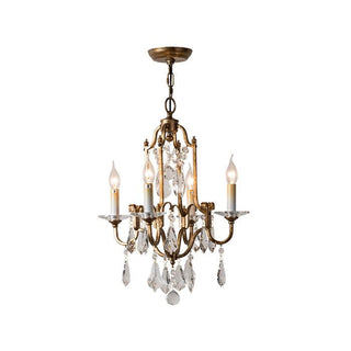 Lustra Lustre en Fer Cristal Candelabre Vintage