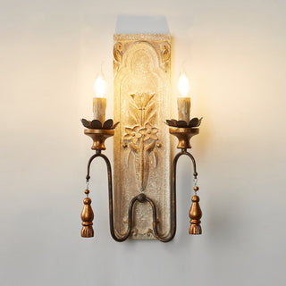 Elsoris Applique Murale Bois Métal Luxe Postmoderne