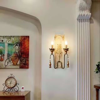 Elsoris Applique Murale Bois Métal Luxe Postmoderne