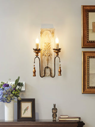 Elsoris Applique Murale Bois Métal Luxe Postmoderne