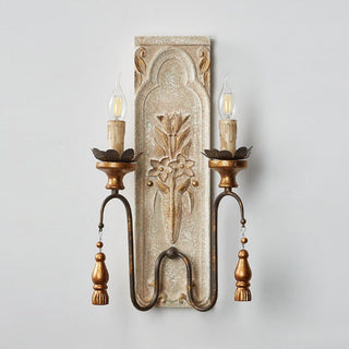 Elsoris Applique Murale Bois Métal Luxe Postmoderne