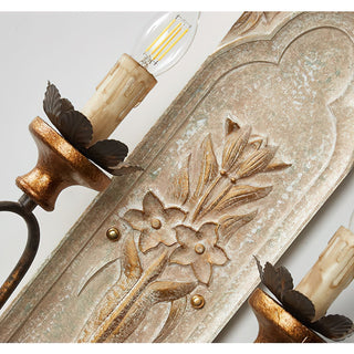 Elsoris Applique Murale Bois Métal Luxe Postmoderne