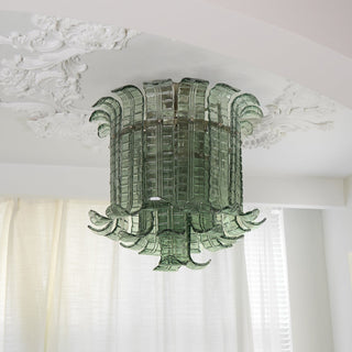 Aurora Lampe de Plafond en Verre Murano Pétale Vintage