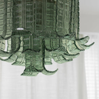Aurora Lampe de Plafond en Verre Murano Pétale Vintage