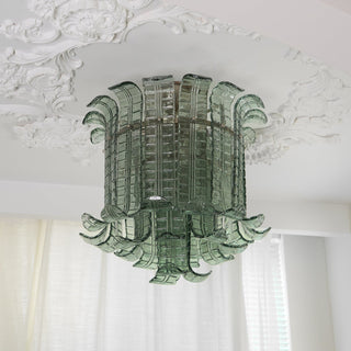 Aurora Lampe de Plafond en Verre Murano Pétale Vintage