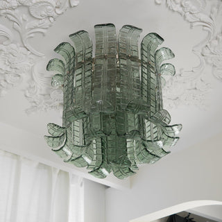 Aurora Lampe de Plafond en Verre Murano Pétale Vintage