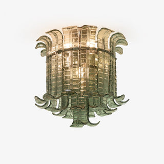 Aurora Lampe de Plafond en Verre Murano Pétale Vintage