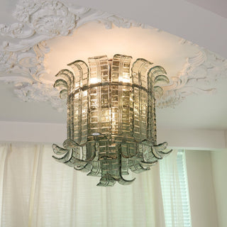 Aurora Lampe de Plafond en Verre Murano Pétale Vintage