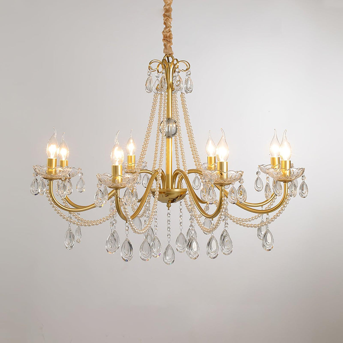 Elysion Gold Crystal Chandelier-Neutral Decor