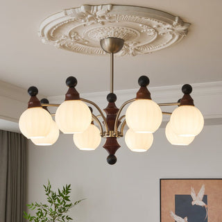Zosilara Lustre en Bois Traditionnel