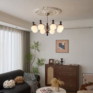Zosilara Lustre en Bois Traditionnel