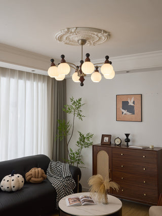 Zosilara Lustre en Bois Traditionnel