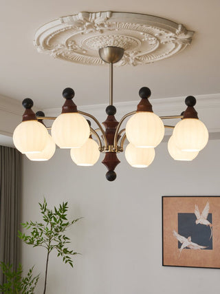 Zosilara Lustre en Bois Traditionnel