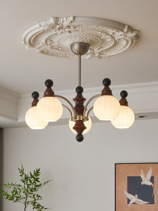 Zosilara Lustre en Bois Traditionnel