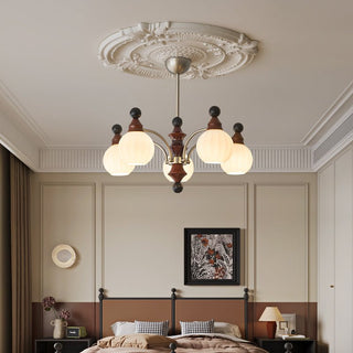Zosilara Lustre en Bois Traditionnel