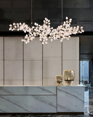 Cithaila Lustre Postmoderne De Luxe En Métal Et Verre