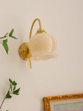 Vivinir Applique Murale en Laiton et Résine Fleur