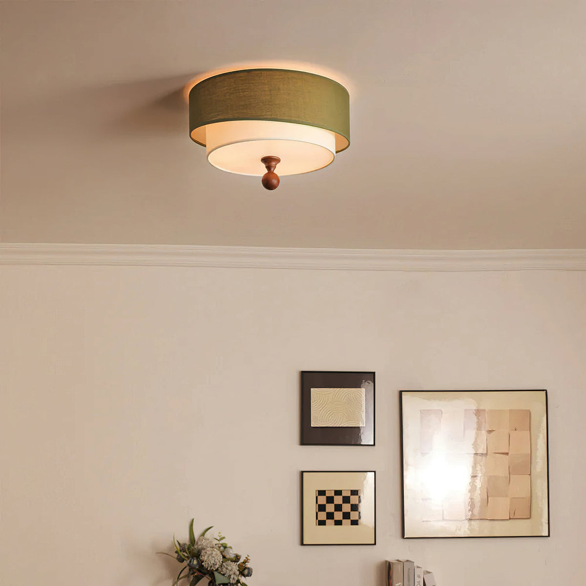 The white finish option of the Vanelia Ceiling Lamp.