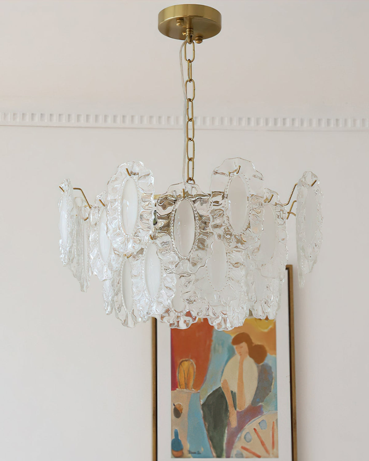 Lifestyle image featuring the elegant Varvara Chandelier.
