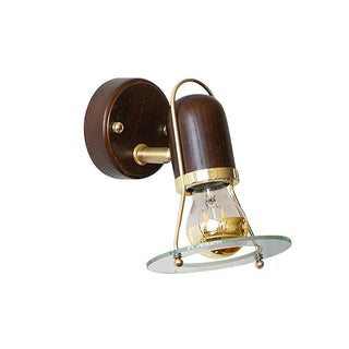 Lumace Applique Murale en Bois Rétro