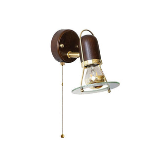 Lumace Applique Murale en Bois Rétro