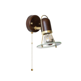 Lumace Applique Murale en Bois Rétro