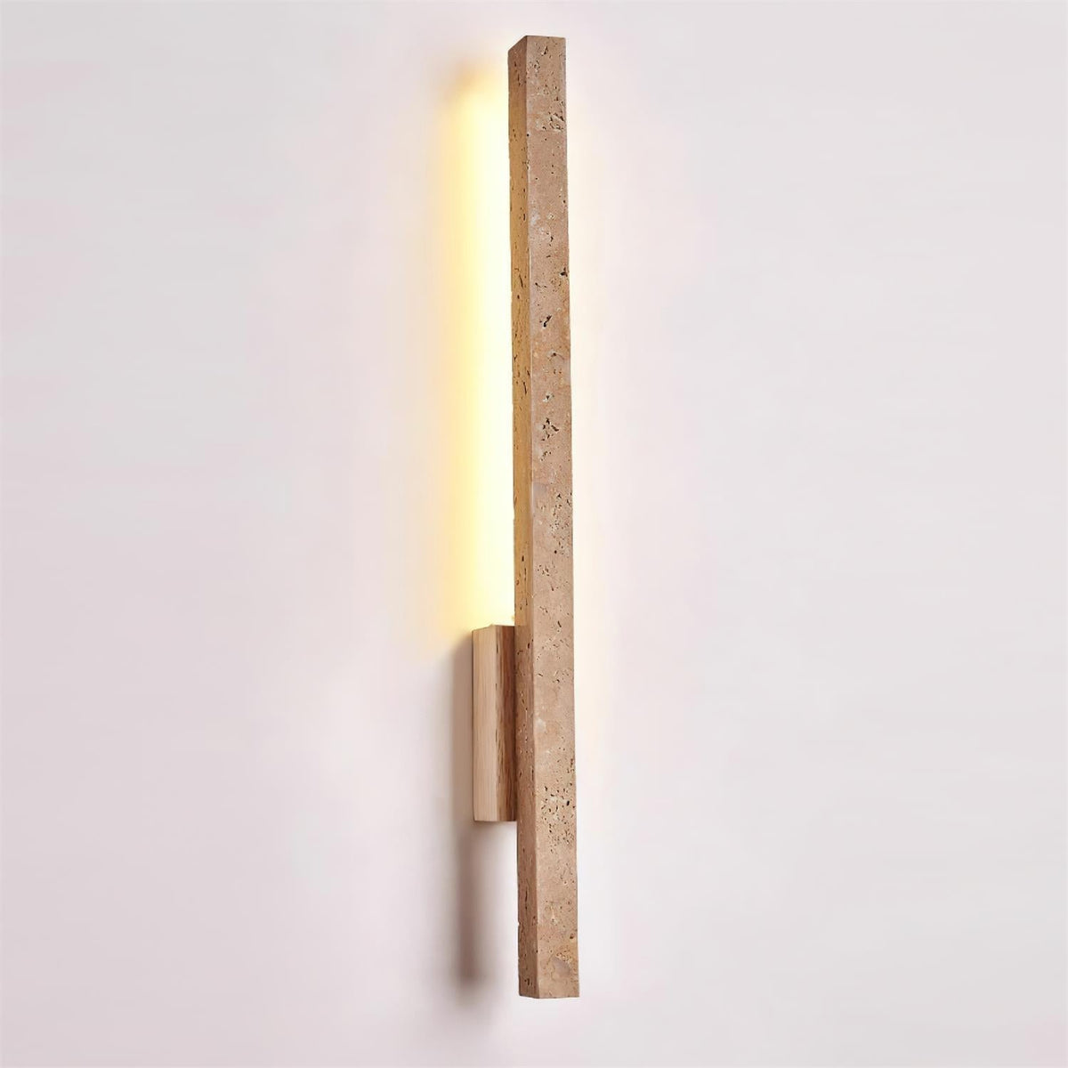 Corvella Wall Lamp Slim Linear Travertine Minimalist-Neutral Decor