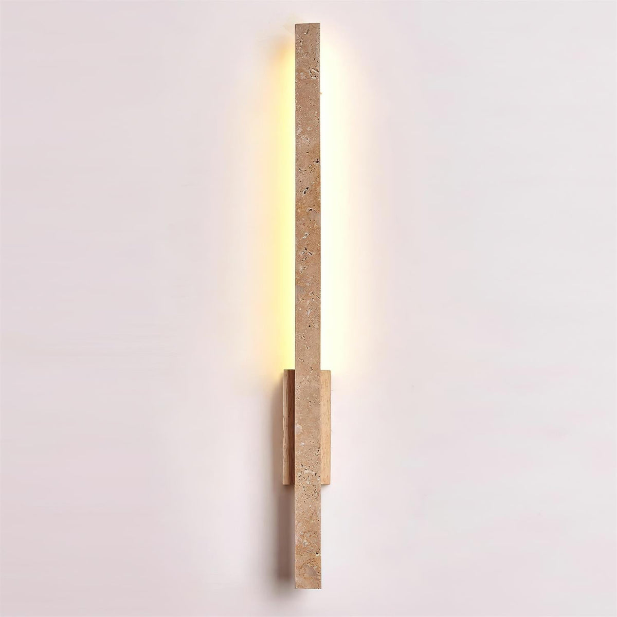 Corvella Wall Lamp Slim Linear Travertine Minimalist-Neutral Decor