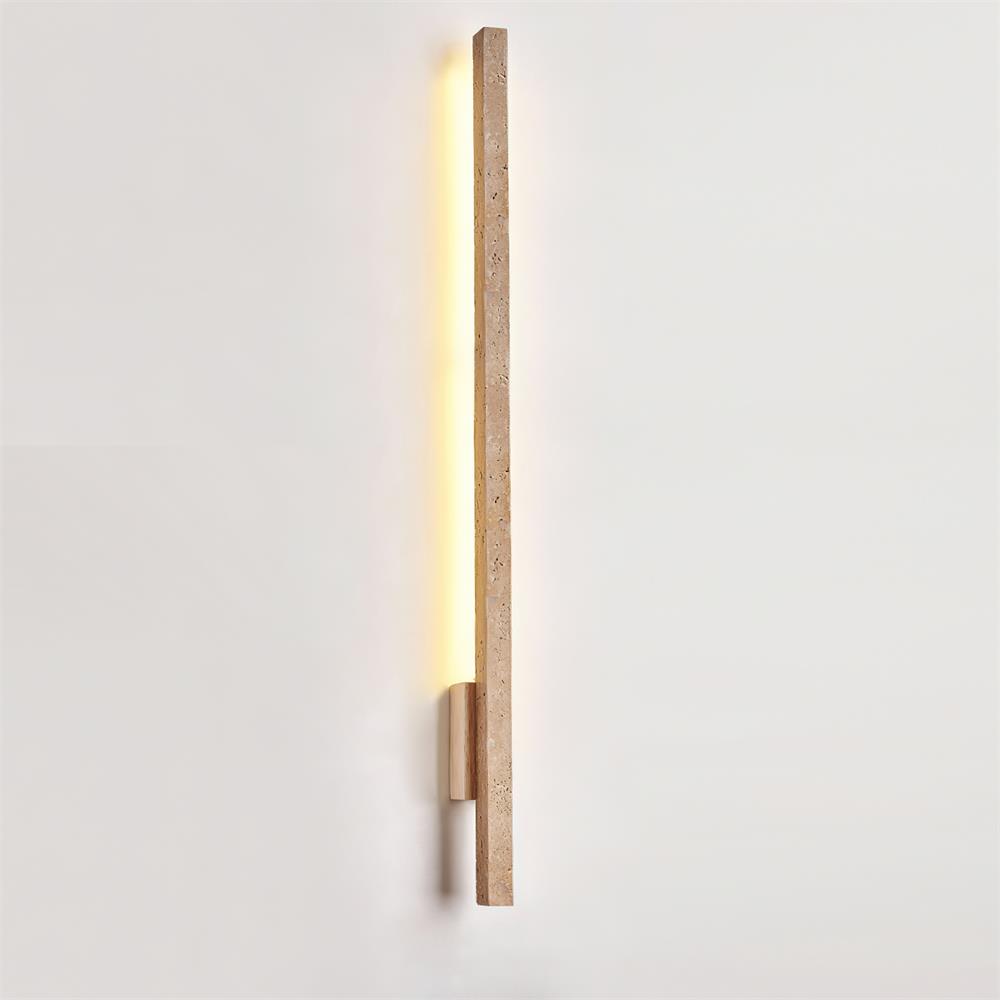 Corvella Wall Lamp Slim Linear Travertine Minimalist-Neutral Decor